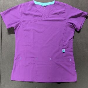 Carhartt Purple V-Neck Scrub Top